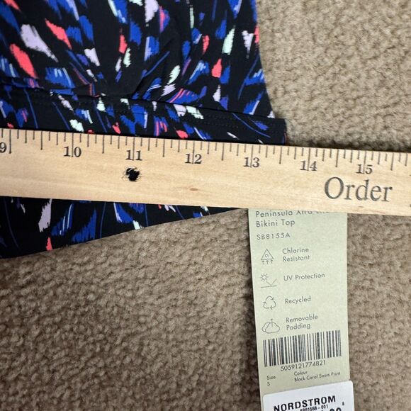 Sweaty Betty Peninsula Xtra Life Bikini Top Sz Small Black‎ Coral Cross-Back NEW - Picture 6 of 13